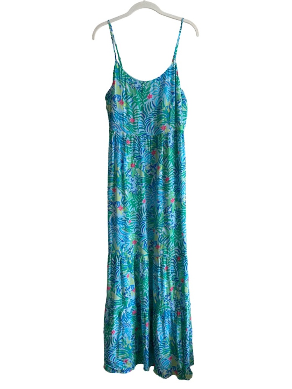 NWT Lilly Pulizter Teresa Maxi Dress Multi Via Parigi 014860 Medium
